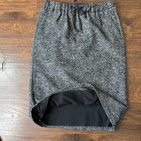 Madewell Gray Game Plan Heathered Skirt Wool Womens Sz Small Pull On Lined Maxi - Picture 4 of 6